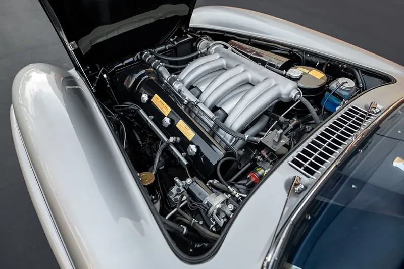 Under the bonnet of a Mercedes-Benz 300 SL Alloy Gullwing