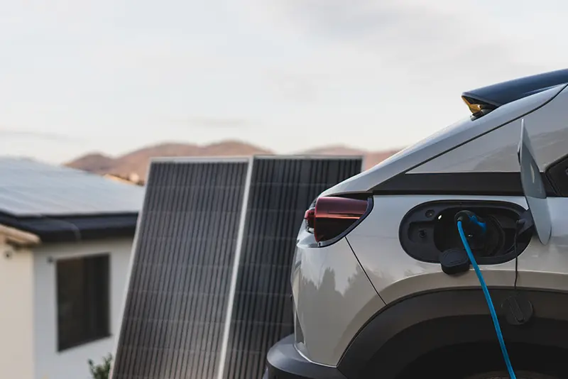 home electric car charger powered by solar panels