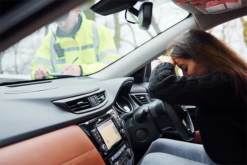 driver stopped by police for speeding