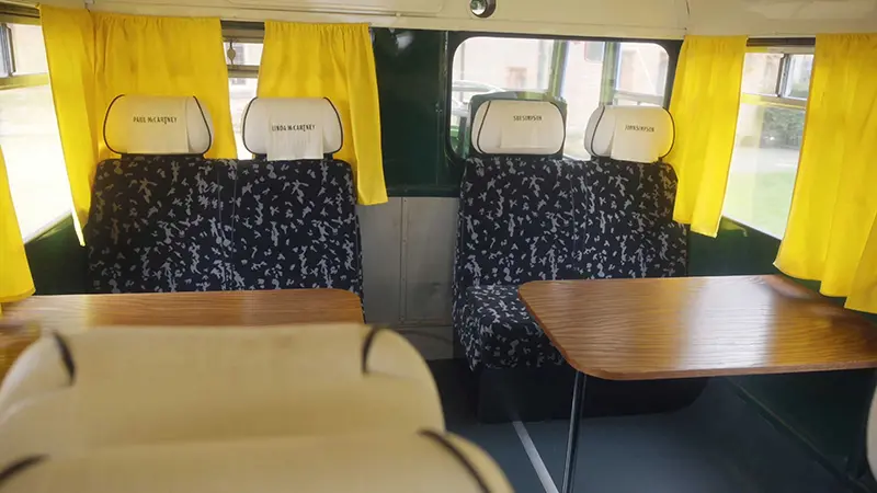 Interior of the Wings tour bus