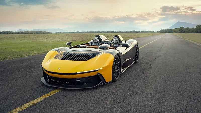 Pininfarina Battista B95 Gotham on a race track