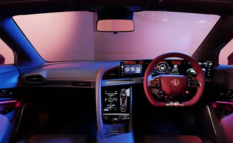 MG Cyberster's high-tech interior