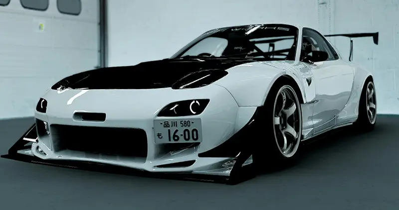 Mazda RX-7 ricer car in Japan