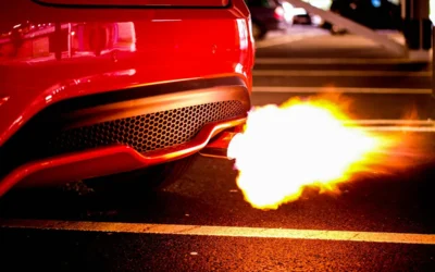 Ricer Car exhaust fire