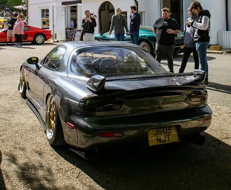 Modified 3rd generation Mazda RX7 at a ricer car event