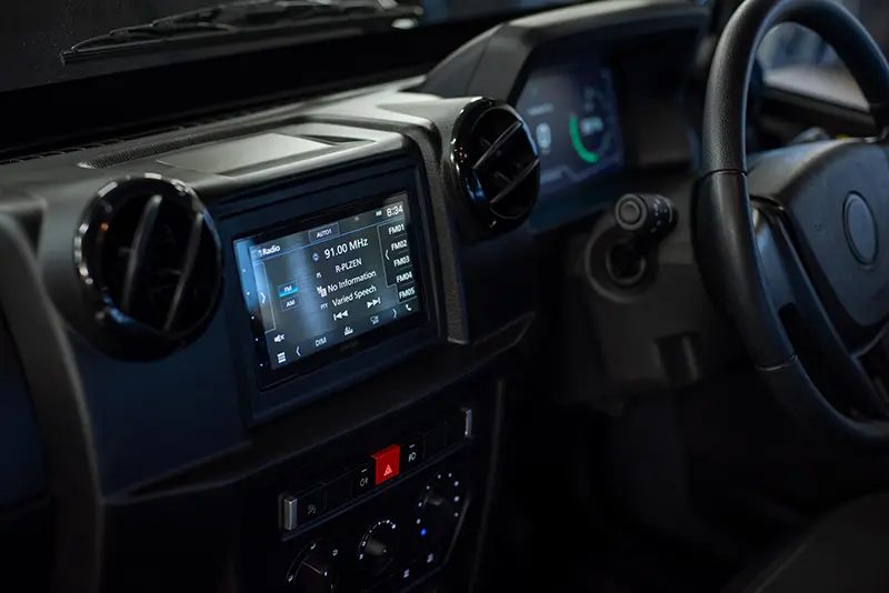 Spartan EV 2 basic yet functional infotainment system