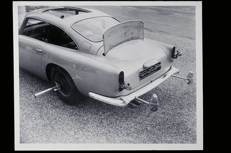 1964 Aston Martin DB5 with machine guns and bulletproof screen, featured in Skyfall and Goldfinger