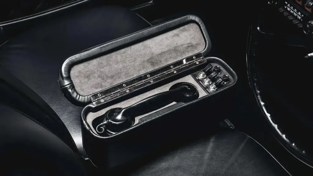 Vintage RAF style phone inside the James Bond Bentley Locomotive