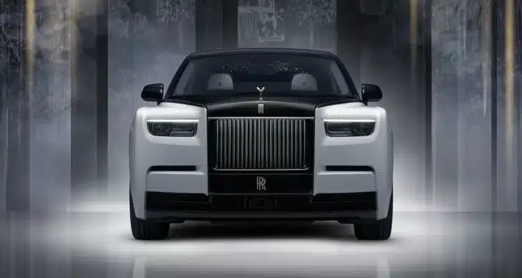 Rolls-Royce Phantom Centenary front view with gold grille accents and bespoke detailing