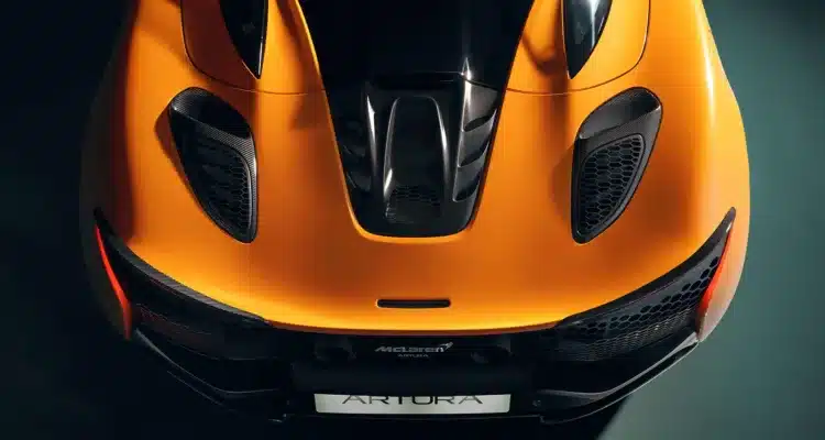 McLaren Artura Spider MCL39 rear view showing hybrid power and design